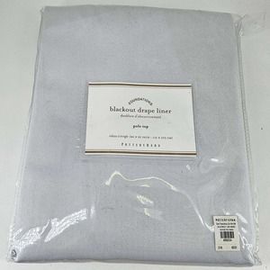 NEW POTTERY BARN Foundations Blackout Drape Liners 46 x 92" Pole Top Gray